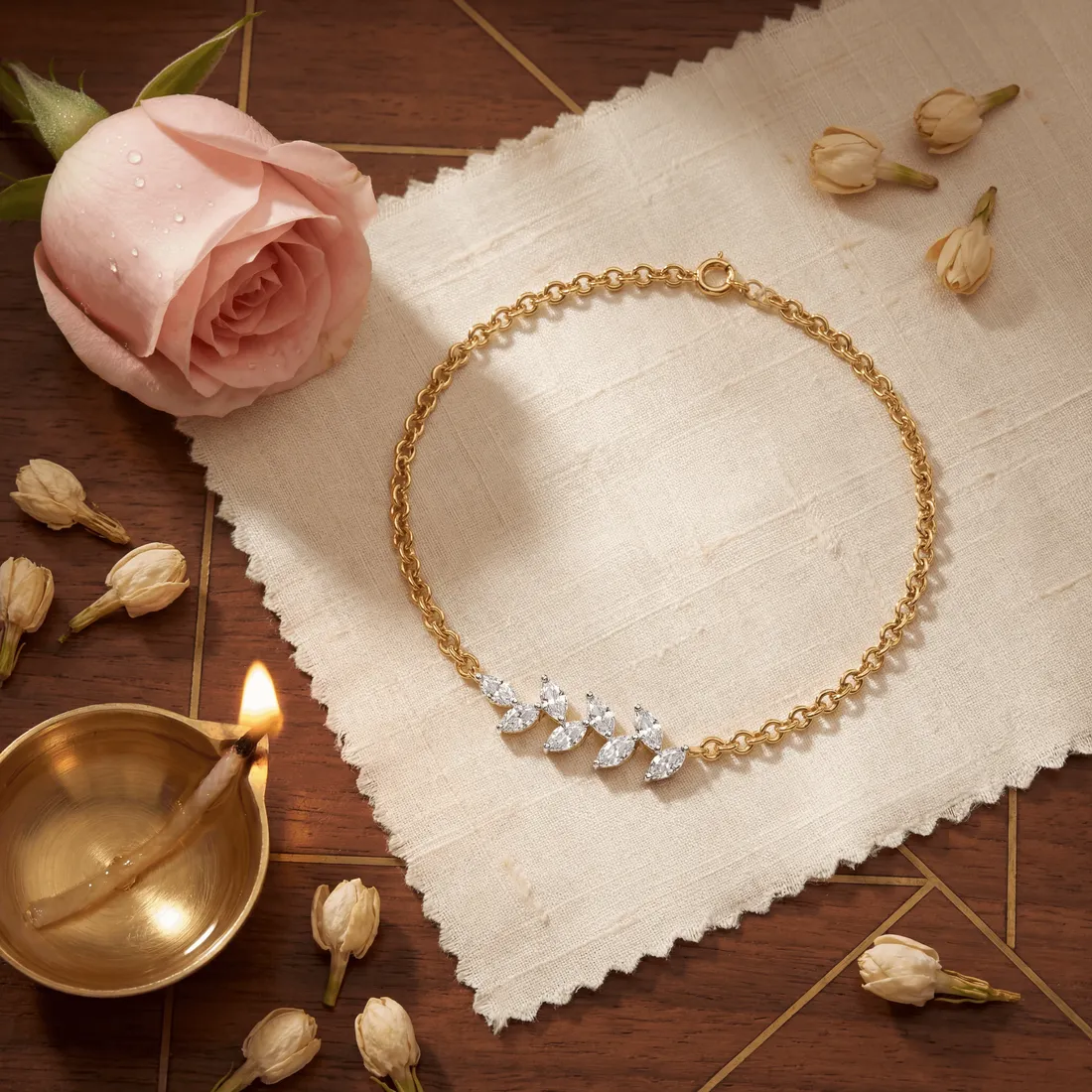 AI-generated bracelet jewellery catalog image — style 3